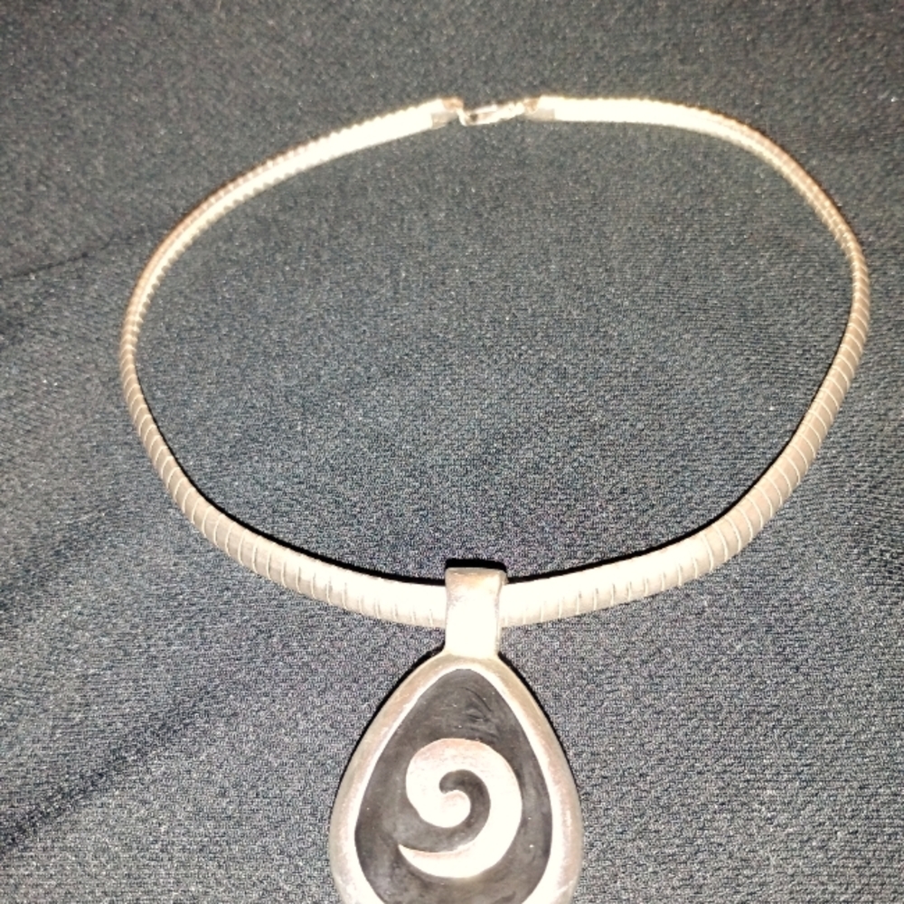 Native American Simon Sebbag Sterling Silver Life Cycle Pendant with 16" 6mm